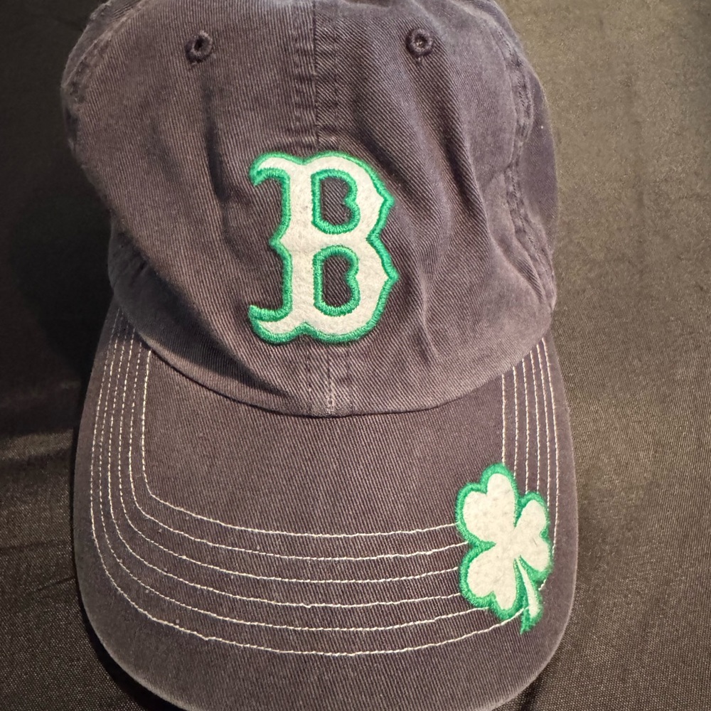 Red Sox with Green Embroidery Hat